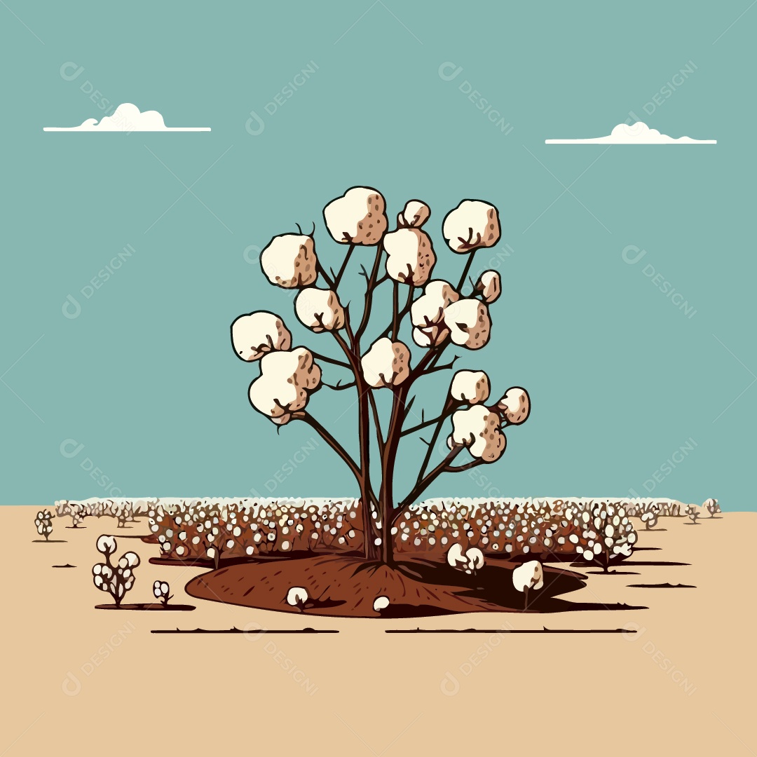 Algodão Ilustração Vetor EPS