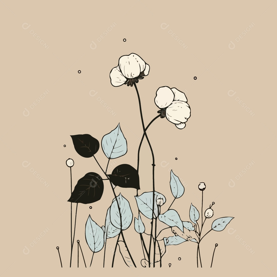 Algodão Ilustração Vetor EPS