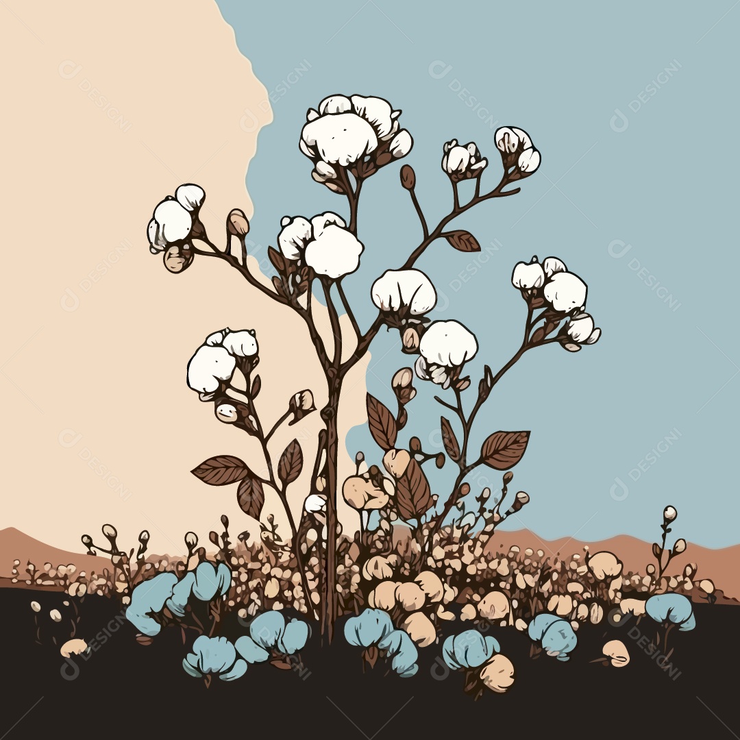 Algodão Ilustração Vetor EPS