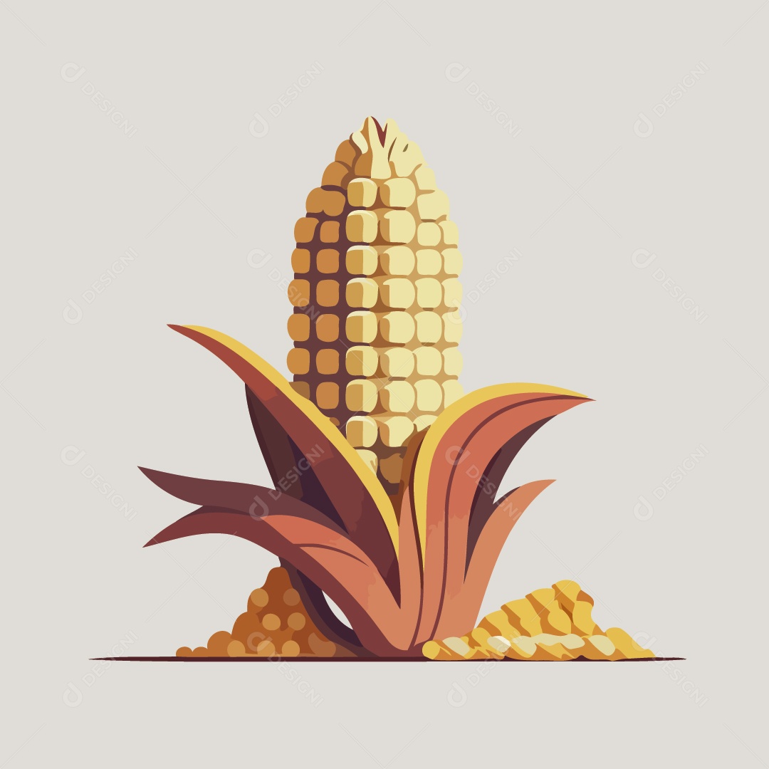 Espiga de Milho Ilustração Vetor EPS