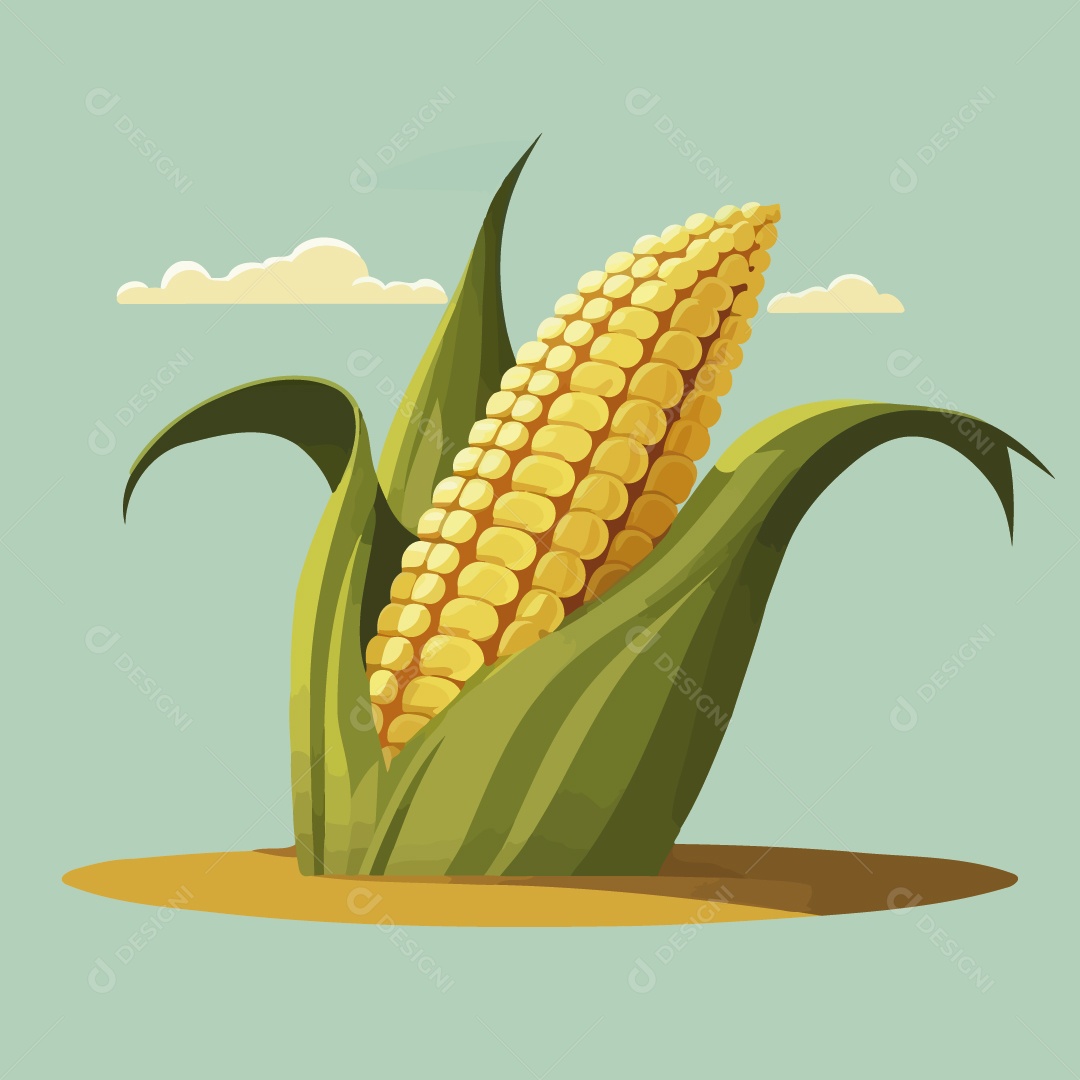 Espiga de Milho Ilustração Vetor EPS
