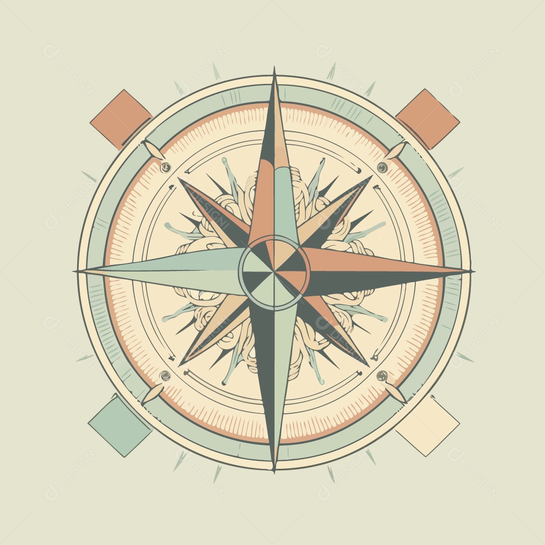 Rosa dos Ventos Ilustração Vetor EPS