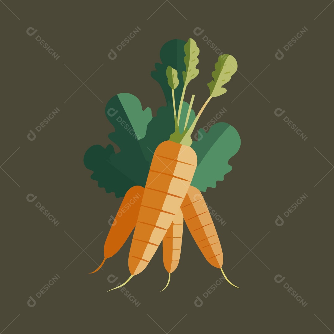 Cenoura Ilustração Vetor EPS
