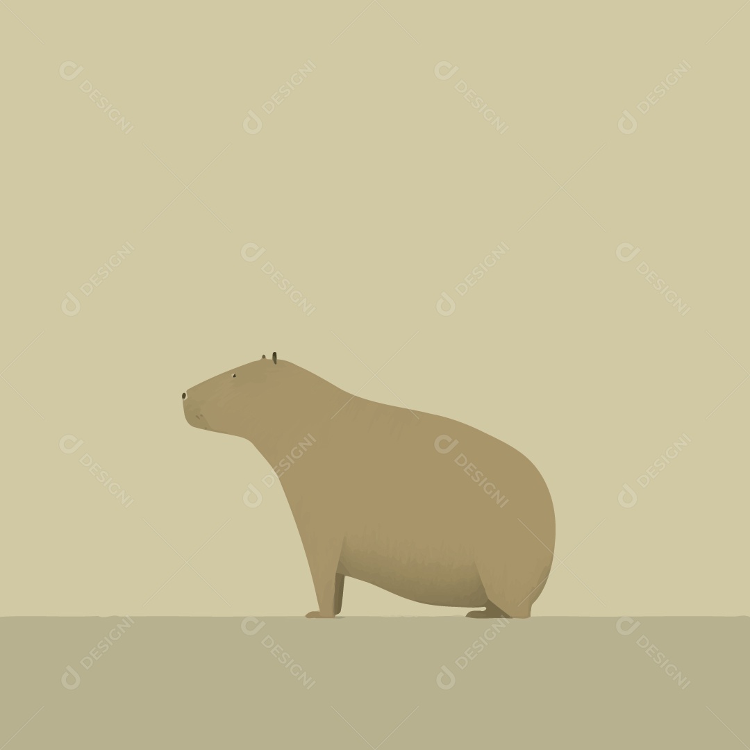 Capivara Ilustração Vetor EPS