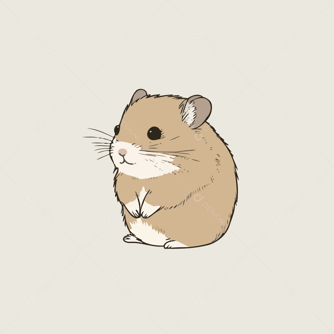 Hamster Ilustração Vetor EPS