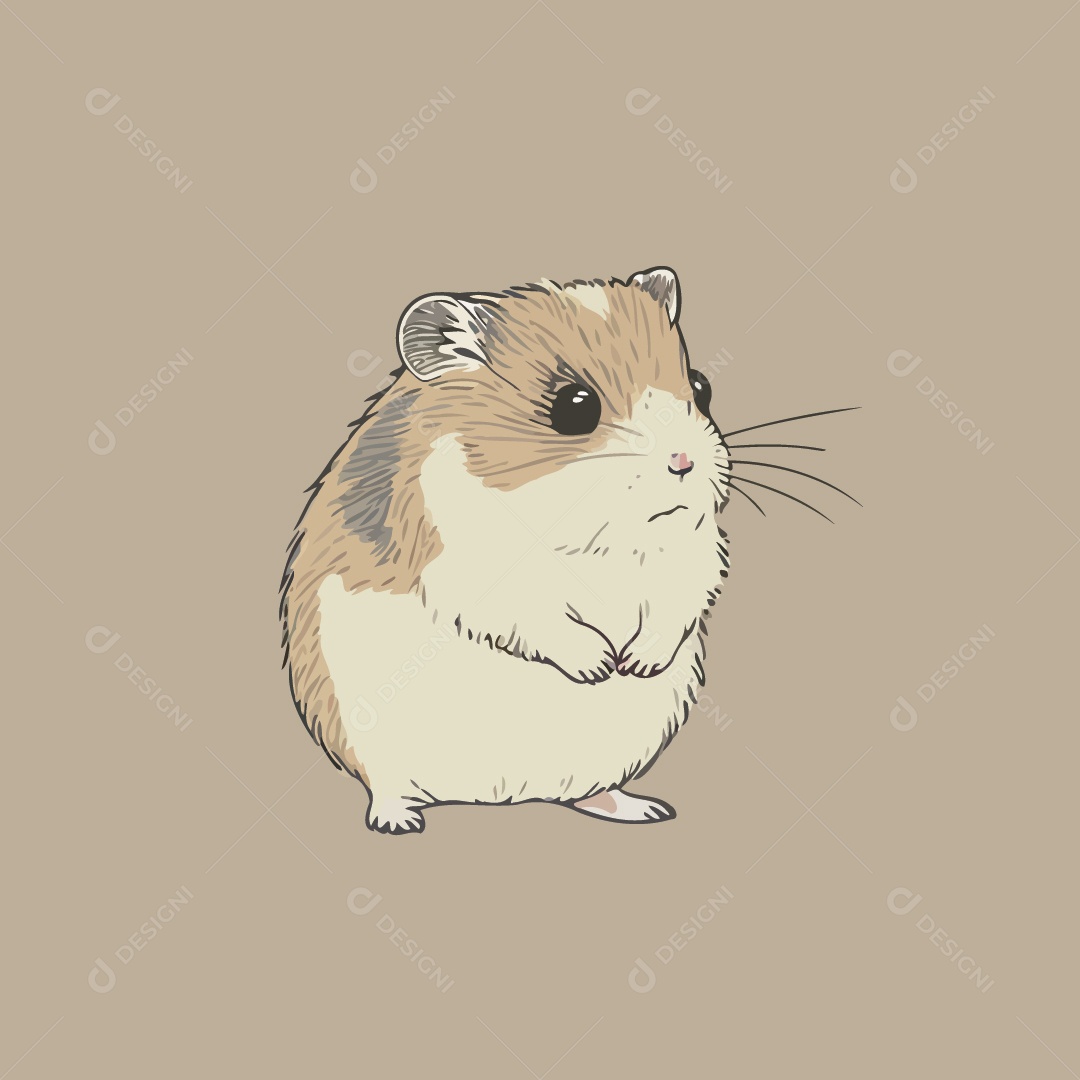 Hamster Ilustração Vetor EPS