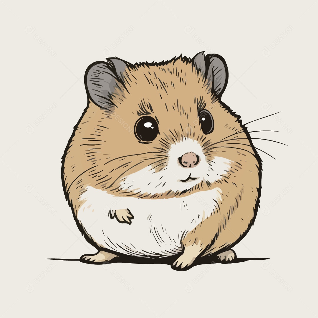 Hamster Ilustração Vetor EPS