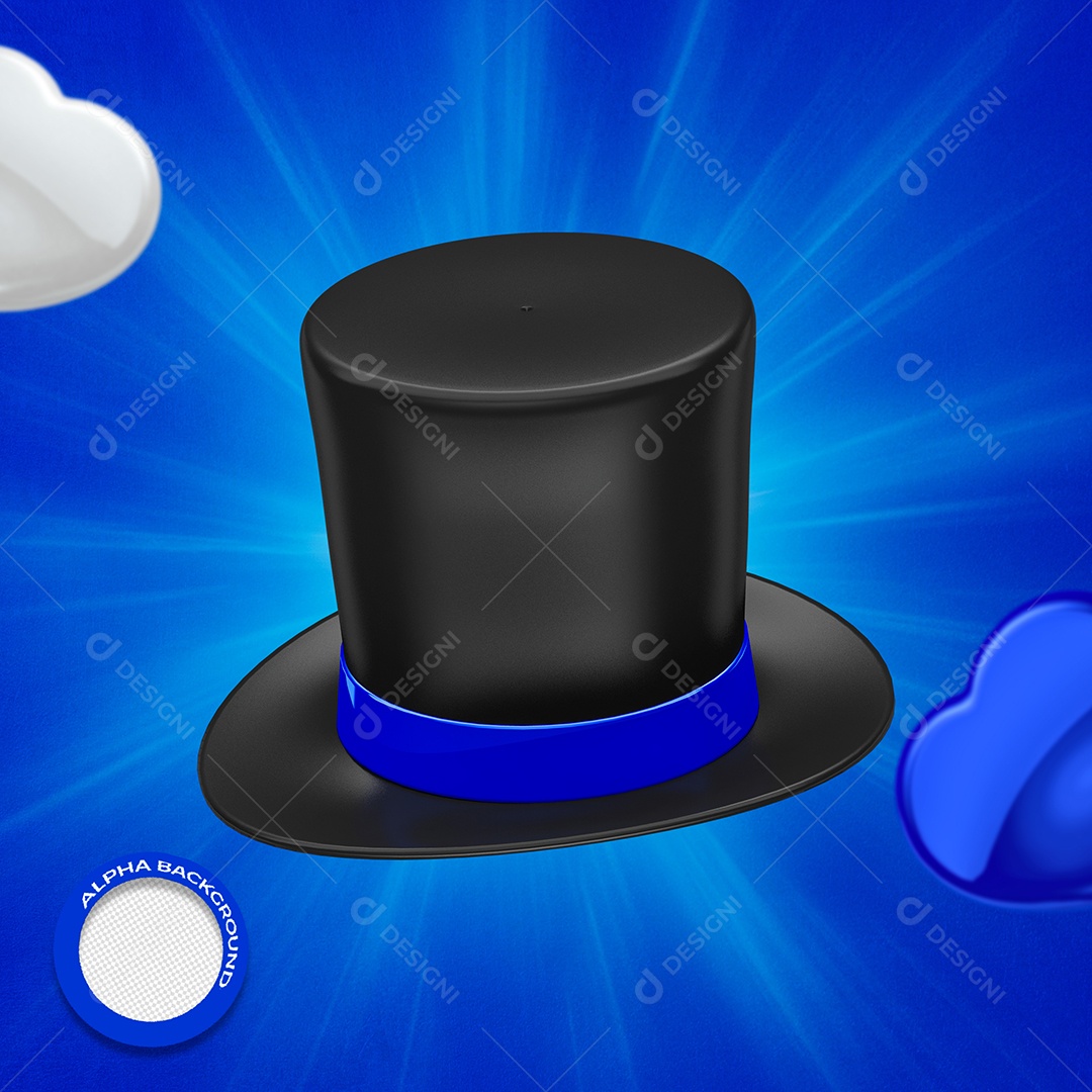 Cartola Preta Composição PSD