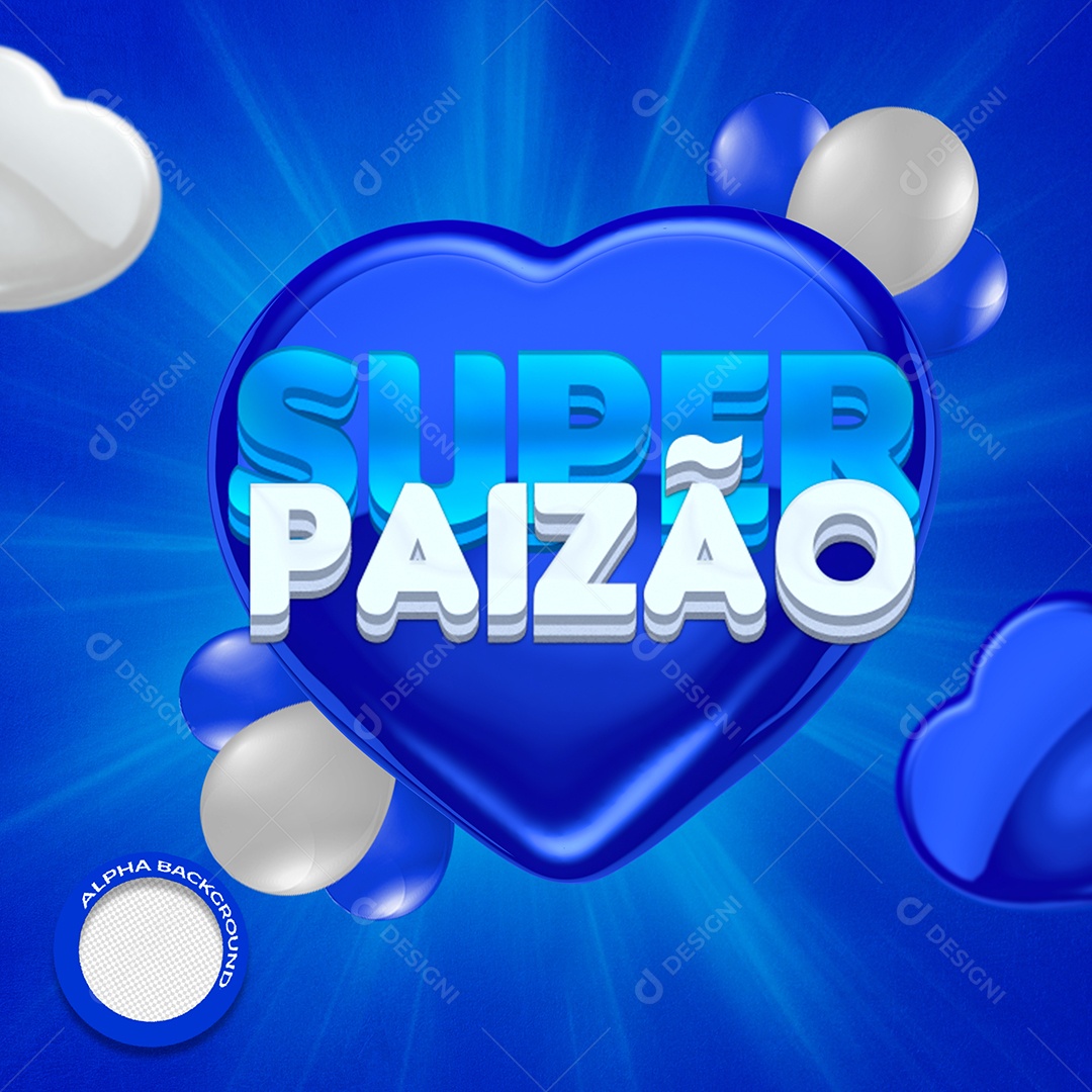 Super Paizão Selo 3D Composição PSD