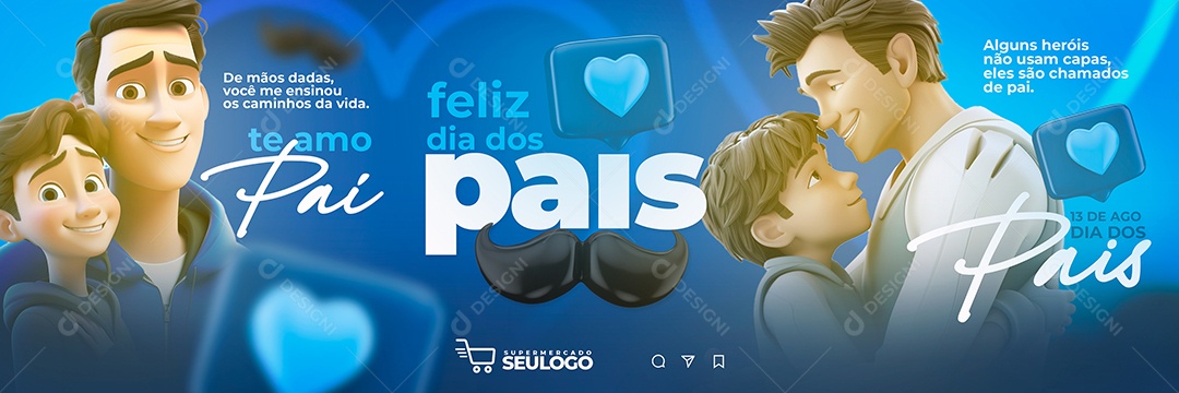 Carrossel Dia Dos Pais Social Media PSD Editável