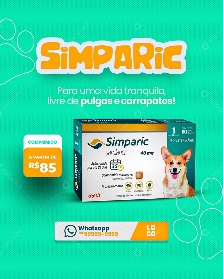 Petshop Simparic Social Media PSD Editável