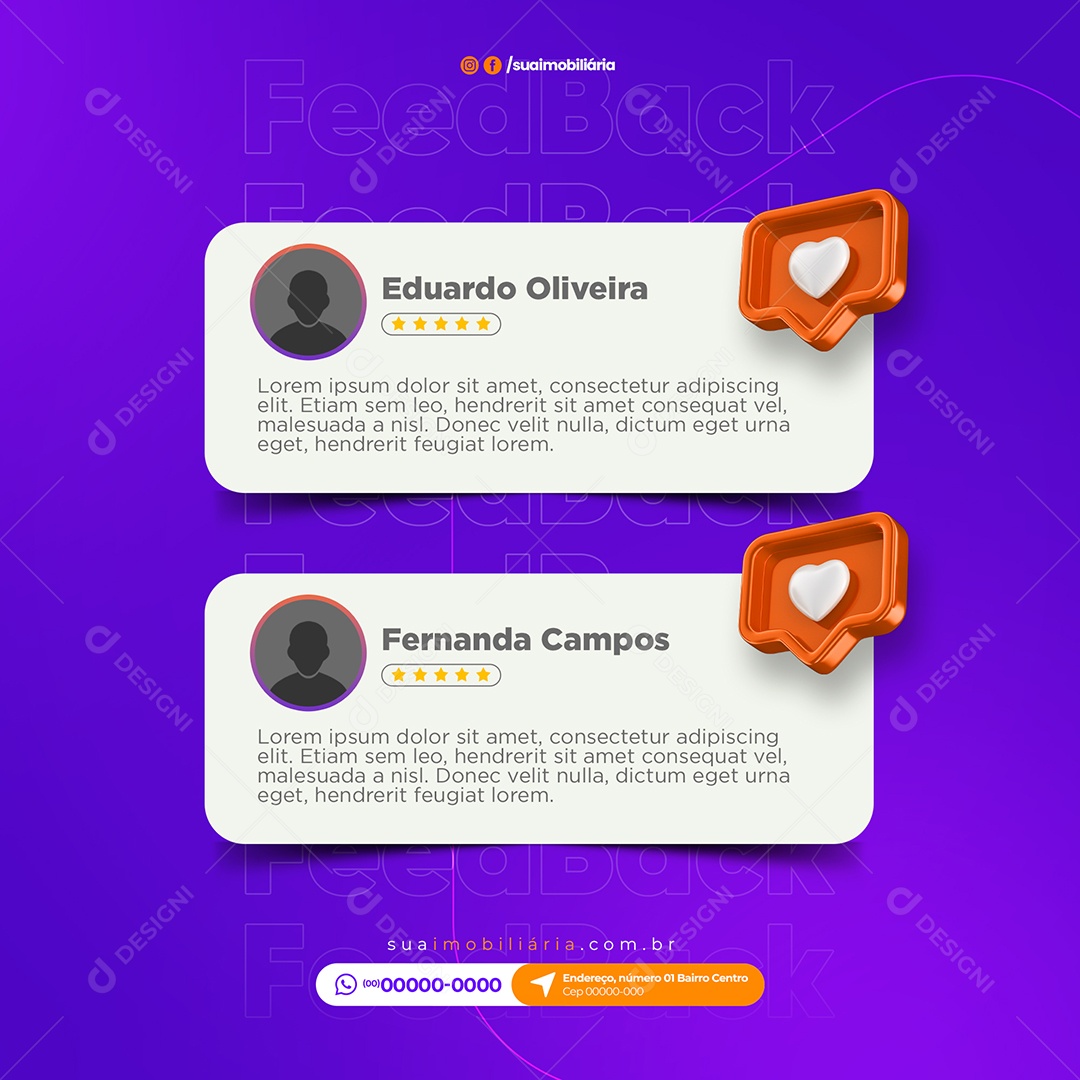 Imobiliária Social Media PSD Editável