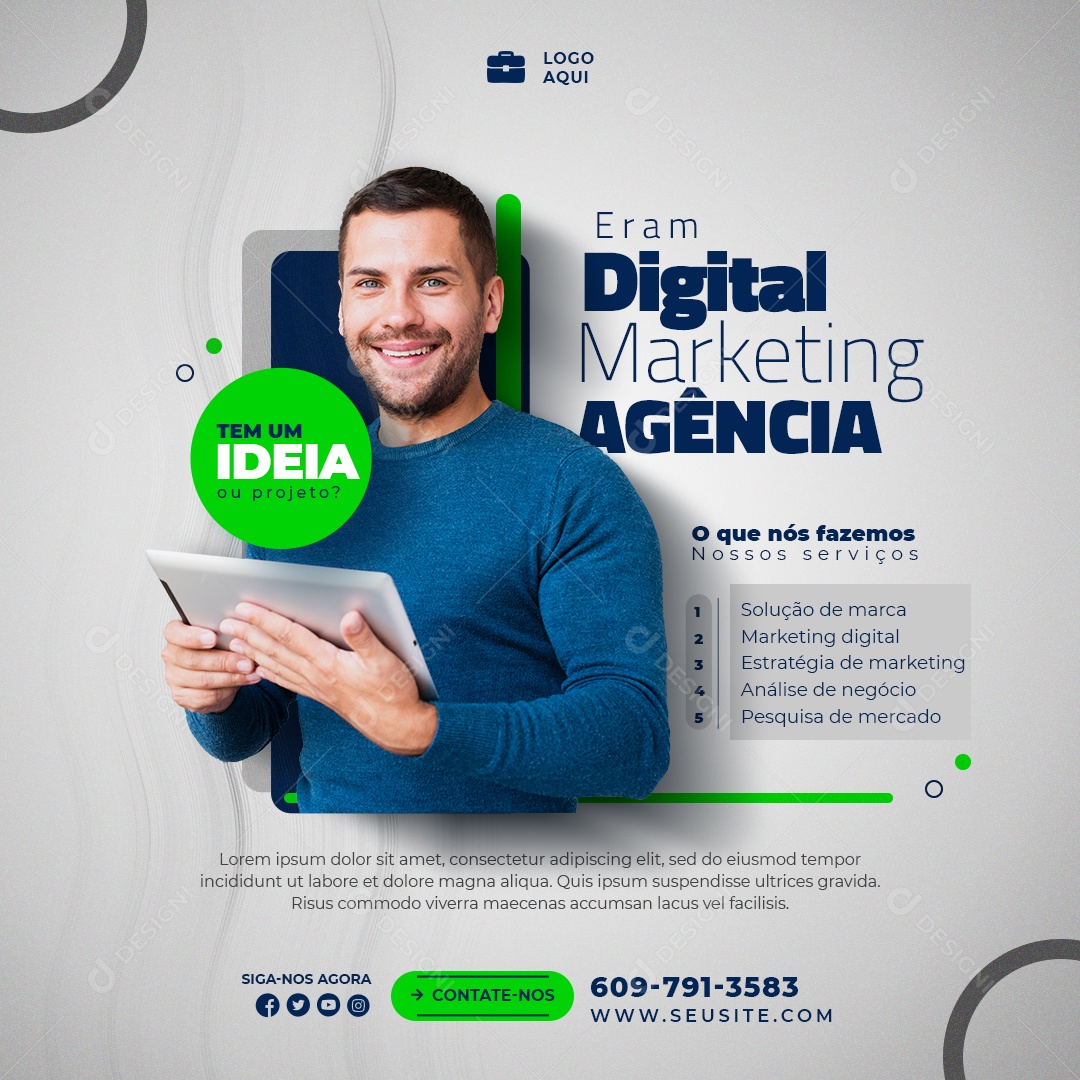 Digital Marketing Agencia Marketing Digital Social Media PSD Editável