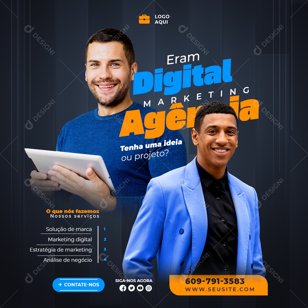 Digital Marketing Agencia Marketing Digital Social Media PSD Editável