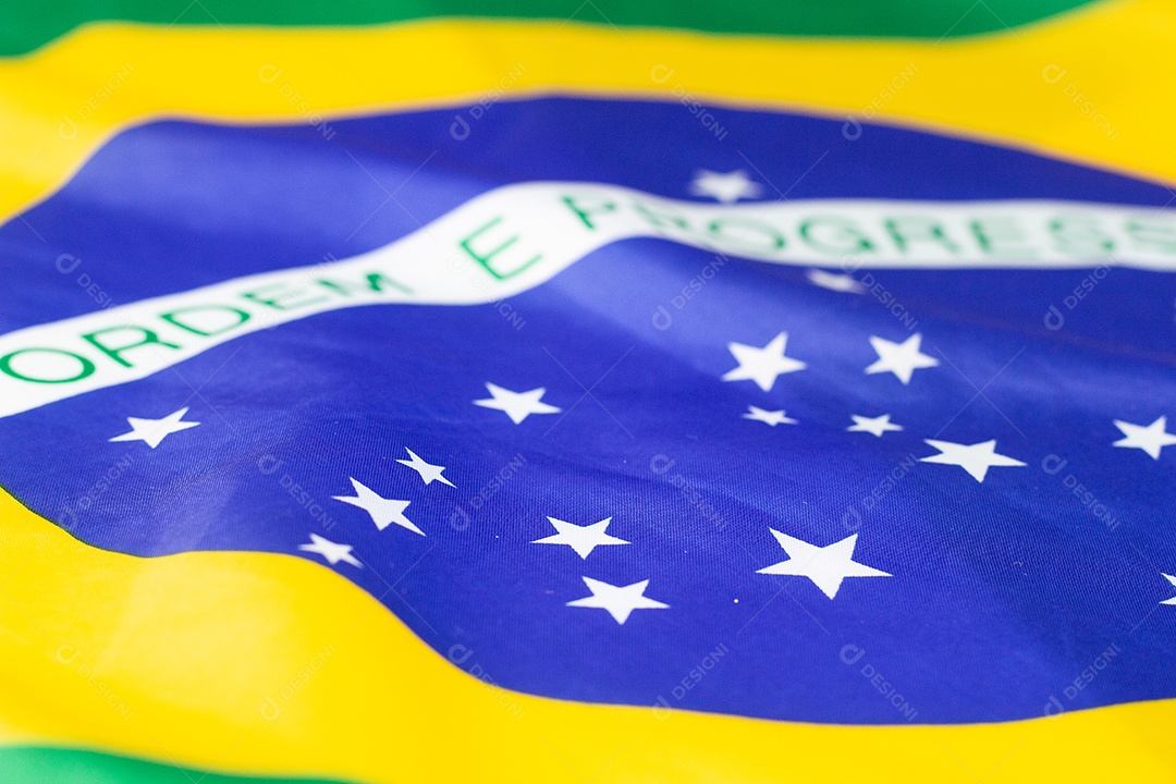 Detalhe da bandeira brasileira gigante