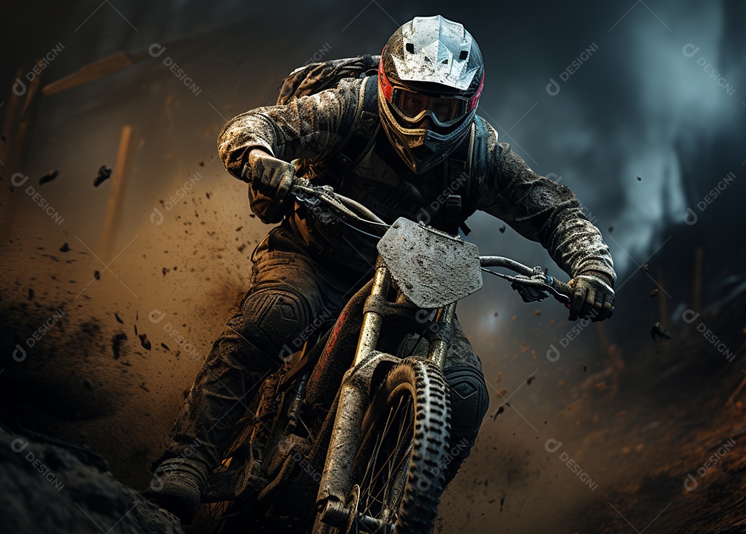 Homem andando de bicicleta pelas colinas