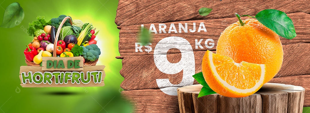 Dia De Hortifruti Laranja 9 kg Carrossel Social Media PSD Editável