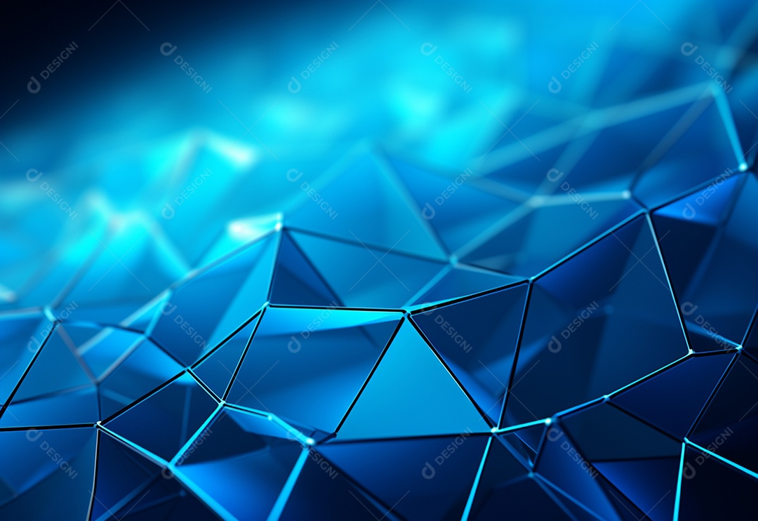 Plexo abstrato azul formas geométricas conexão