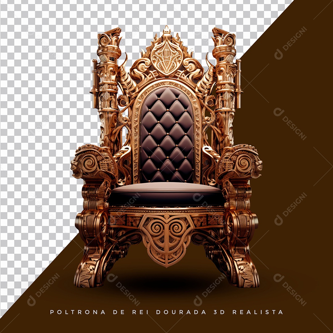 Poltrona Dourada para Composição PSD