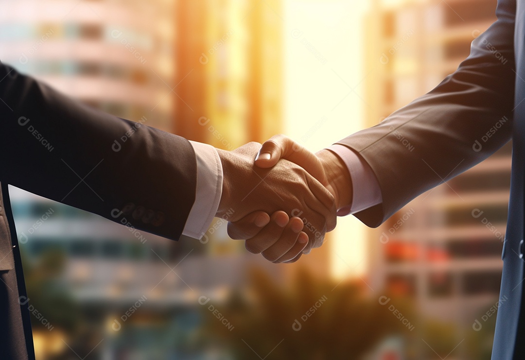 Empresário e mulheres aperto de mão para trabalho em equipe