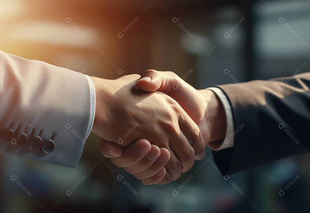 Empresário e mulheres aperto de mão para trabalho em equipe