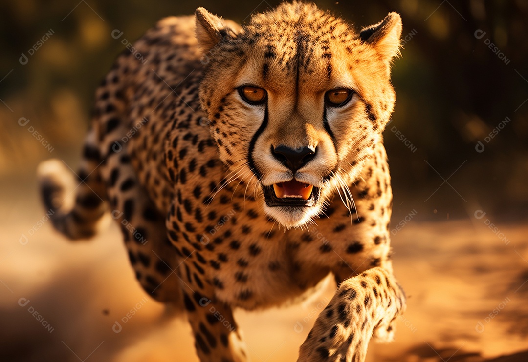 Borrão de velocidade de movimento de corrida de chita