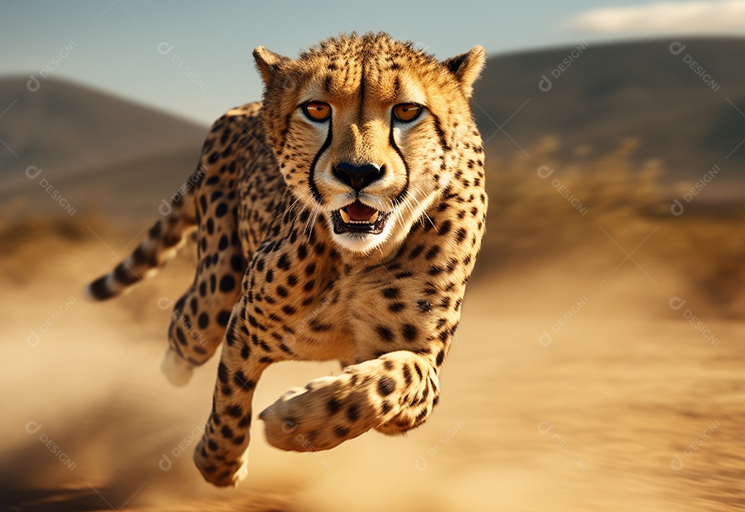 Borrão de velocidade de movimento de corrida de chita