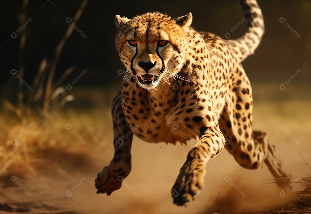 Borrão de velocidade de movimento de corrida de chita