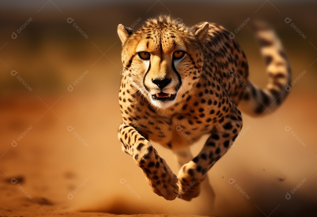 Borrão de velocidade de movimento de corrida de chita