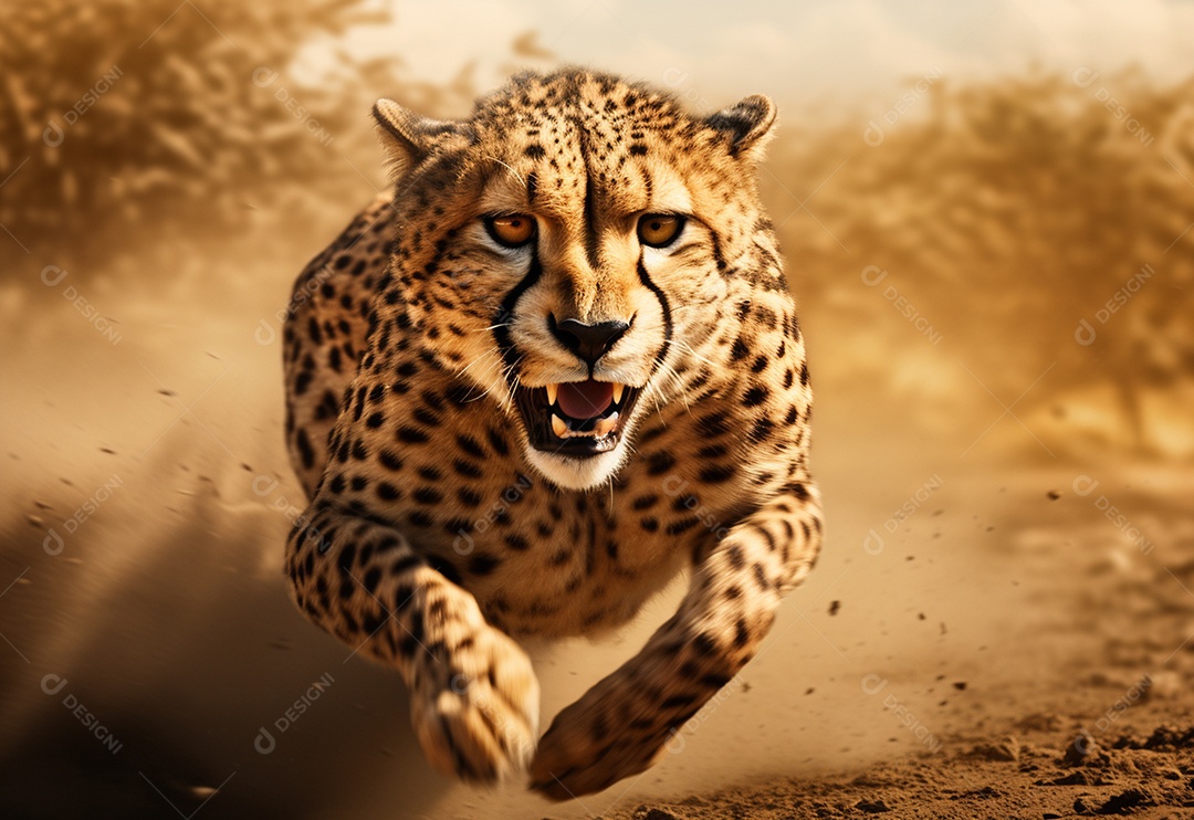 Borrão de velocidade de movimento de corrida de chita