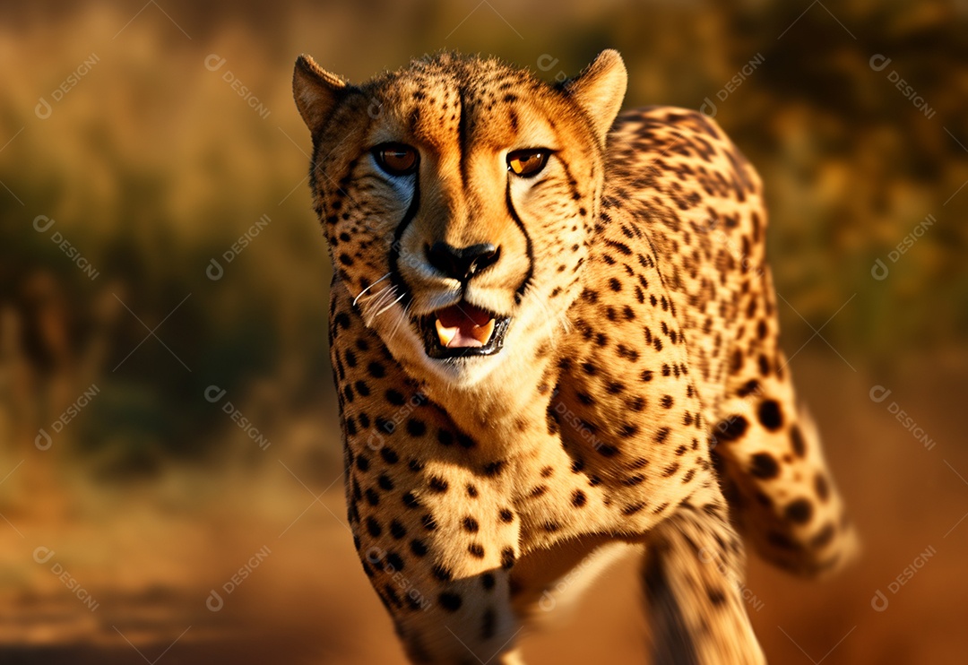 Borrão de velocidade de movimento de corrida de chita