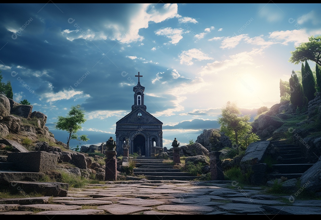 Fundo do conceito de religião cristã