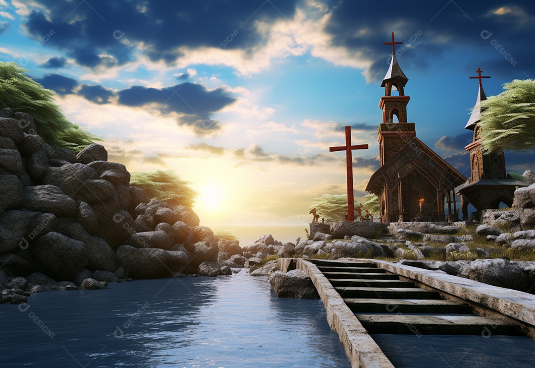 Fundo do conceito de religião cristã