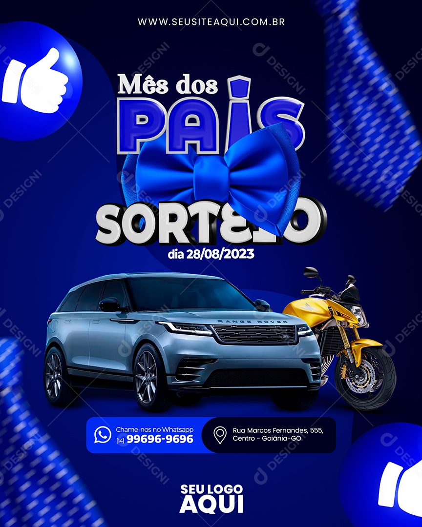 Mês dos Pais Social Media PSD Editável