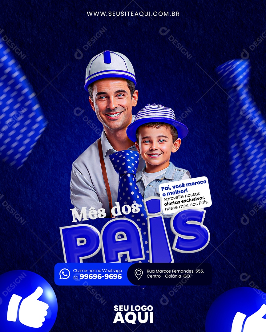 Mês dos Pais Social Media PSD Editável