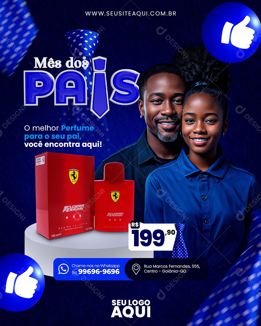 Mês dos Pais Social Media PSD Editável