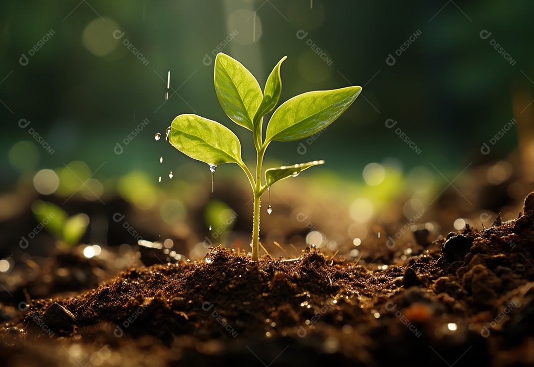 Novo crescimento mudas de plantas crescendo