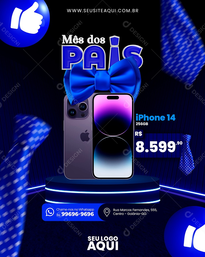 Mês dos Pais Social Media PSD Editável