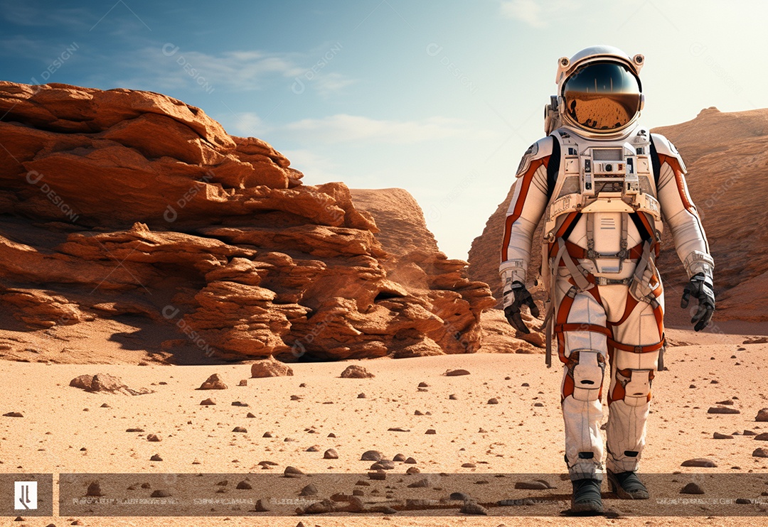 Um astronauta em Marte