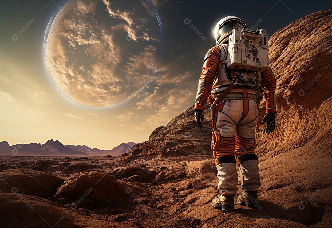 Um astronauta em Marte