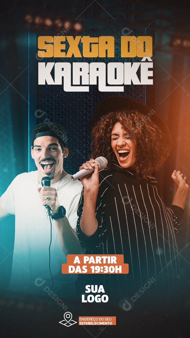 Story Sexta Do Karaokê Flyer Social Media PSD Editável