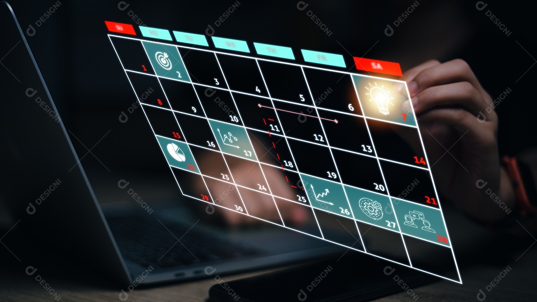 Conceito de planejamento de trabalho e gerenciamento de projetos de negócios