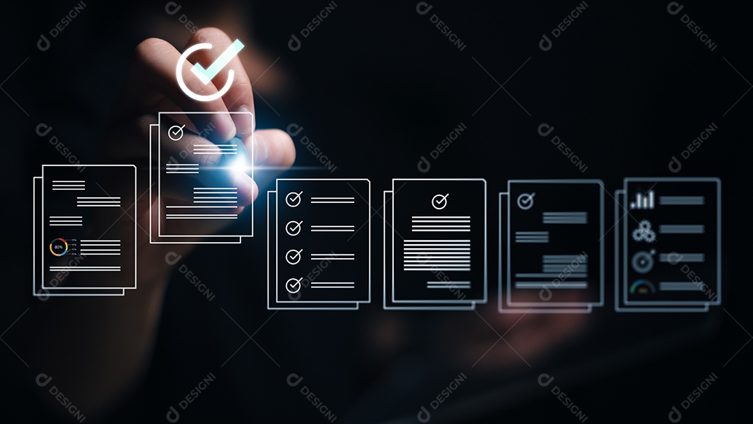 Preparar, verificar e aprovar conceitos. Gerenciamento de documentos, sem papel.