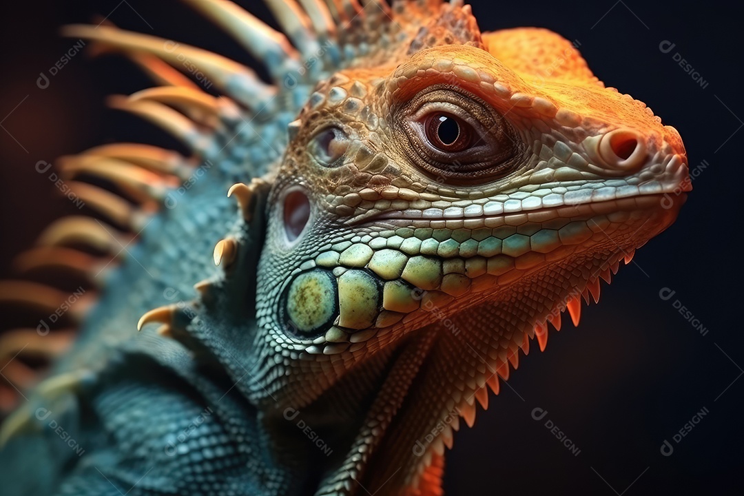 Retrato de um lindo gato em close-up Macro fotografia em fundo escuro.