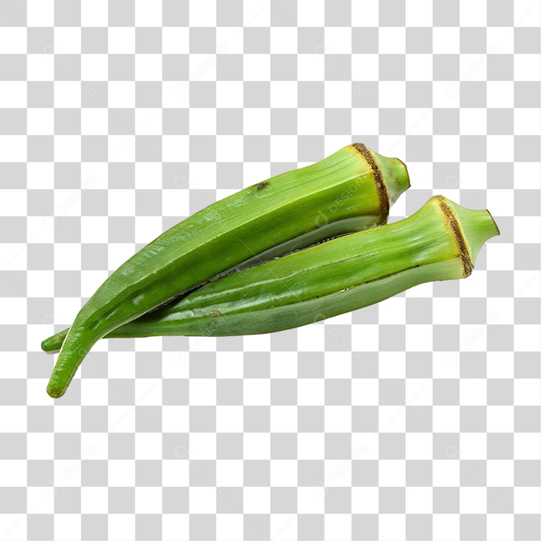 Quiabo com Casca Legumes PNG Transparente