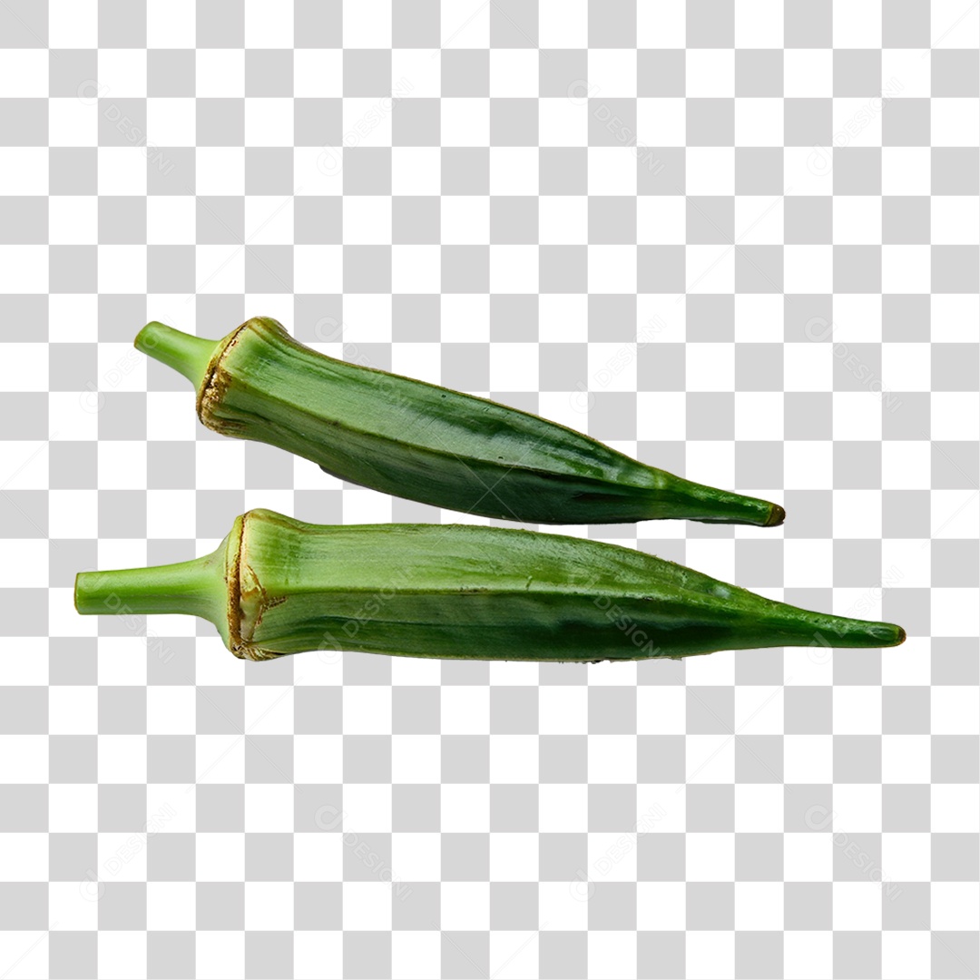 Quiabo com Casca Legumes PNG Transparente