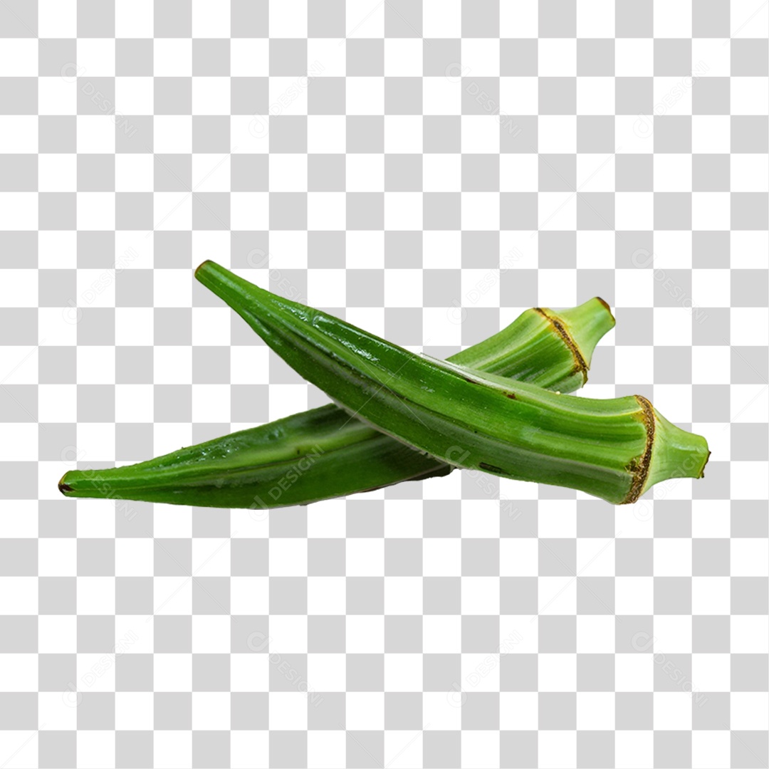 Quiabo com Casca Legumes PNG Transparente