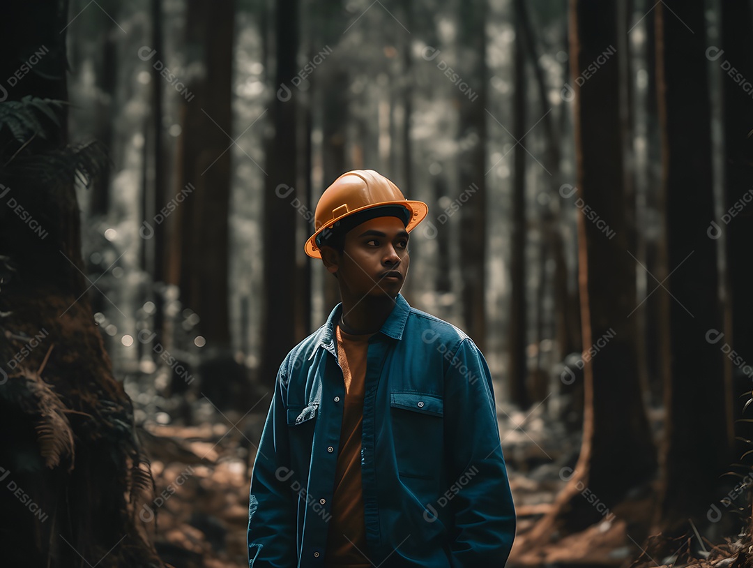 Vista de um engenheiro florestal