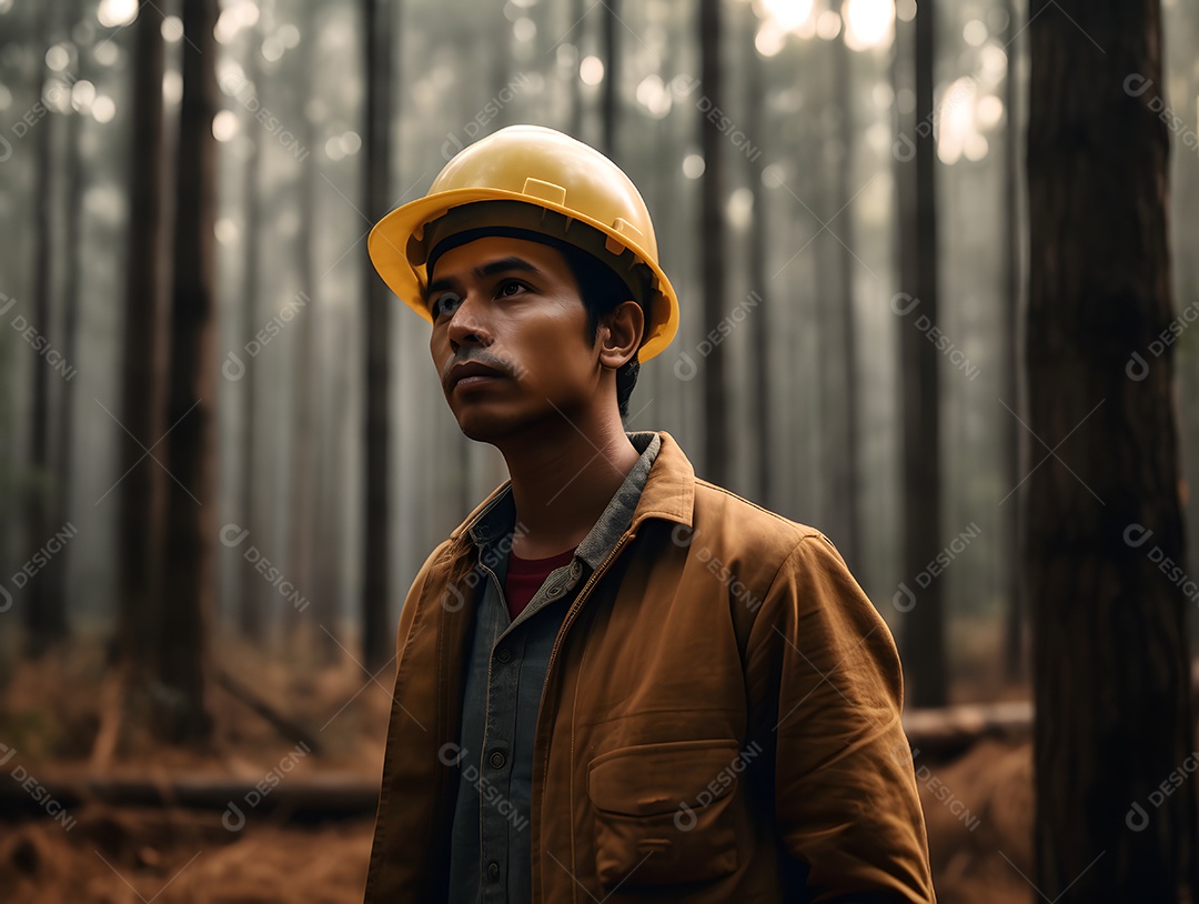Vista de um engenheiro florestal