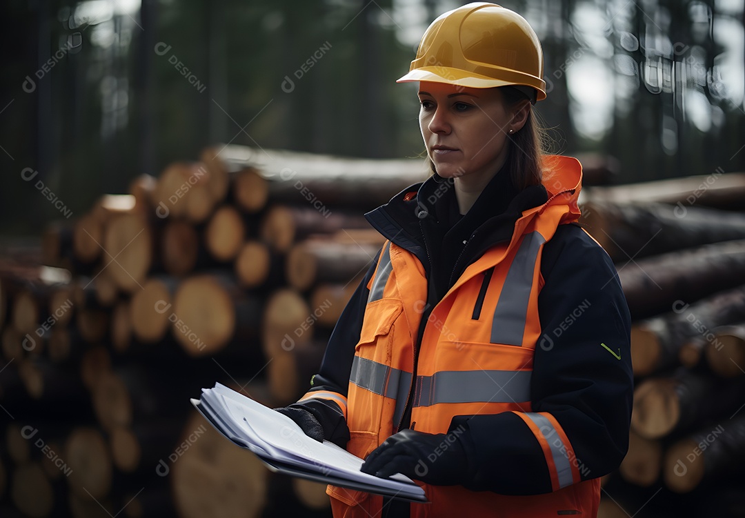 Vista de uma engenheira florestal